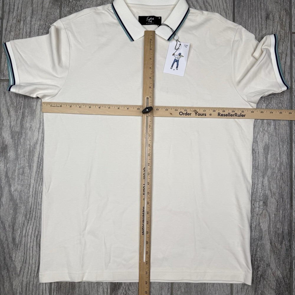 Eastside Golf Polo Zip Shirt Mens Short Sleeve Performance Logo White Tech Sz M - Picture 6 of 11